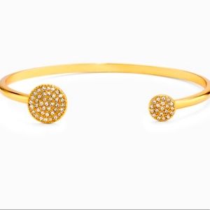 Stella and Dot Pave Disc Cuff, gold, NIB.